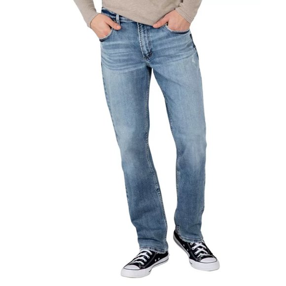 Silver Jeans Co. Machray Relaxed Fit Straight Leg Jeans Indigo Size 38 X 32 $94